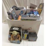 SELECTION OF VARIOUS STAR WARS ITEMS INCLUDING LEGO DARTH VADER ALARM CLOCK, DARTH VADER MONEY BANK,