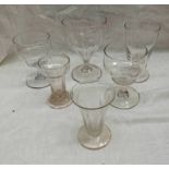 SELECTION OF 19TH CENTURY GLASSES INCLUDING RUMMER