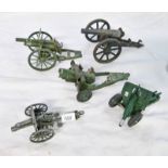 DIECAST CIVIL WAR CANNON TOGETHER WITH FOUR OTHERS