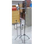 WROUGHT IRON CANDLE HOLDER & 1 OTHER