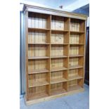 PINE BOOKCASE WITH SHELVED INTERIOR