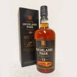 1 BOTTLE HIGHLAND PARK 12 YEAR OLD SINGLE MALT WHISKY 70CL, 40% VOLUME IN BOX.