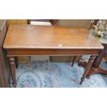 19TH CENTURY MAHOGANY SIDE TABLE WITH TURNED SUPPORTS