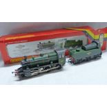 HORNBY R852 00 GAUGE BR GREEN, 2-6-0 IVATT CLASS 2, RN 46521 STEAM LOCOMOTIVE AND TENDER, BOXED