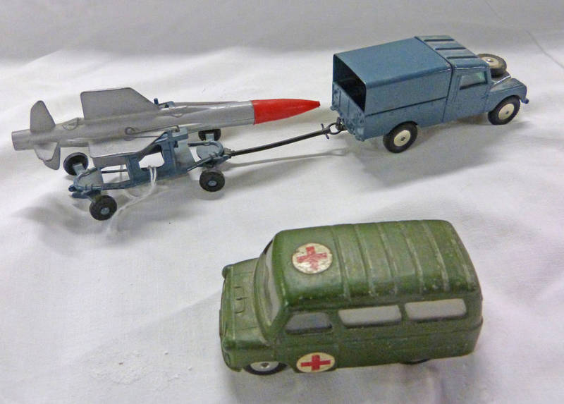 TWO CORGI MILITARY MODELS INCLUDING LAND-ROVER 109''WB WITH TRAILER AND MISSILE TOGETHER WITH