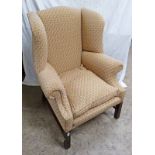 EARLY 20TH CENTURY LUG CHAIR WITH SQUARE SUPPORTS