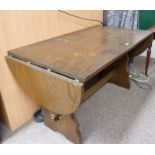 20TH CENTURY DROP LEAF REFECTORY STYLE TABLE