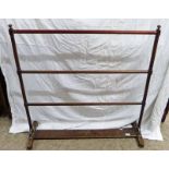 19TH CENTURY MAHOGANY TOWEL RAIL