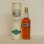 1 BOTTLE BOWMORE 10 YEAR OLD SINGLE MALT WHISKY - 70CL, 40% VOLUME IN TUBE