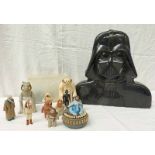 SELECTION OF PLAYWORN VINTAGE STAR WARS FIGURES ACCESSORIES INCLUDING WAMPA, DROOPY MCCOOL, SY