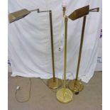 3 BRASS STANDARD LAMPS