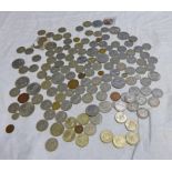 VARIOUS COINS FROM DIFFERENT REIGNS INCLUDING SOME FOREIGN