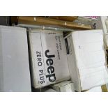 3 BOXES LABELLED 'JEEP INFINITY' PRAM/PUSHCHAIR,
