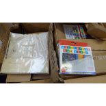 2 BOXES CONTAINING 'HONEY BEAR' LAUNDRY BAGS AND A WATERPROOF BED/MATTRESS COVERS