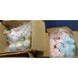 2 BOXES CONTAINING SOFT TOYS