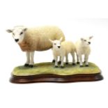 Border Fine Arts 'Texel Ewe and Lambs' (Style Two), model No. B0658 by Jack Crewdson, limited