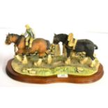 Border Fine Arts 'Coming Home' (Two Heavy Horses), model No. JH9A by Judy Boyt, on wood