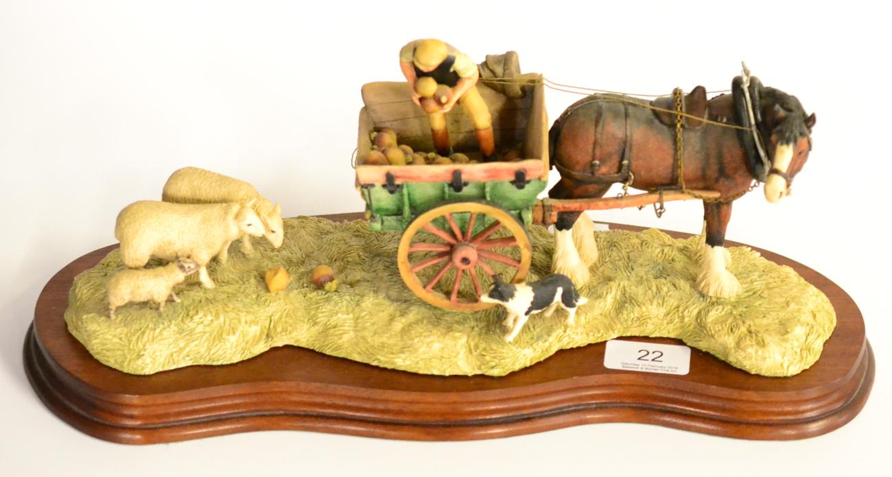 Border Fine Arts 'Supplementary Feeding' (Tip Cart), model No. JH57 by Anne Butler, limited