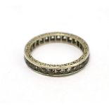 A diamond set eternity ring