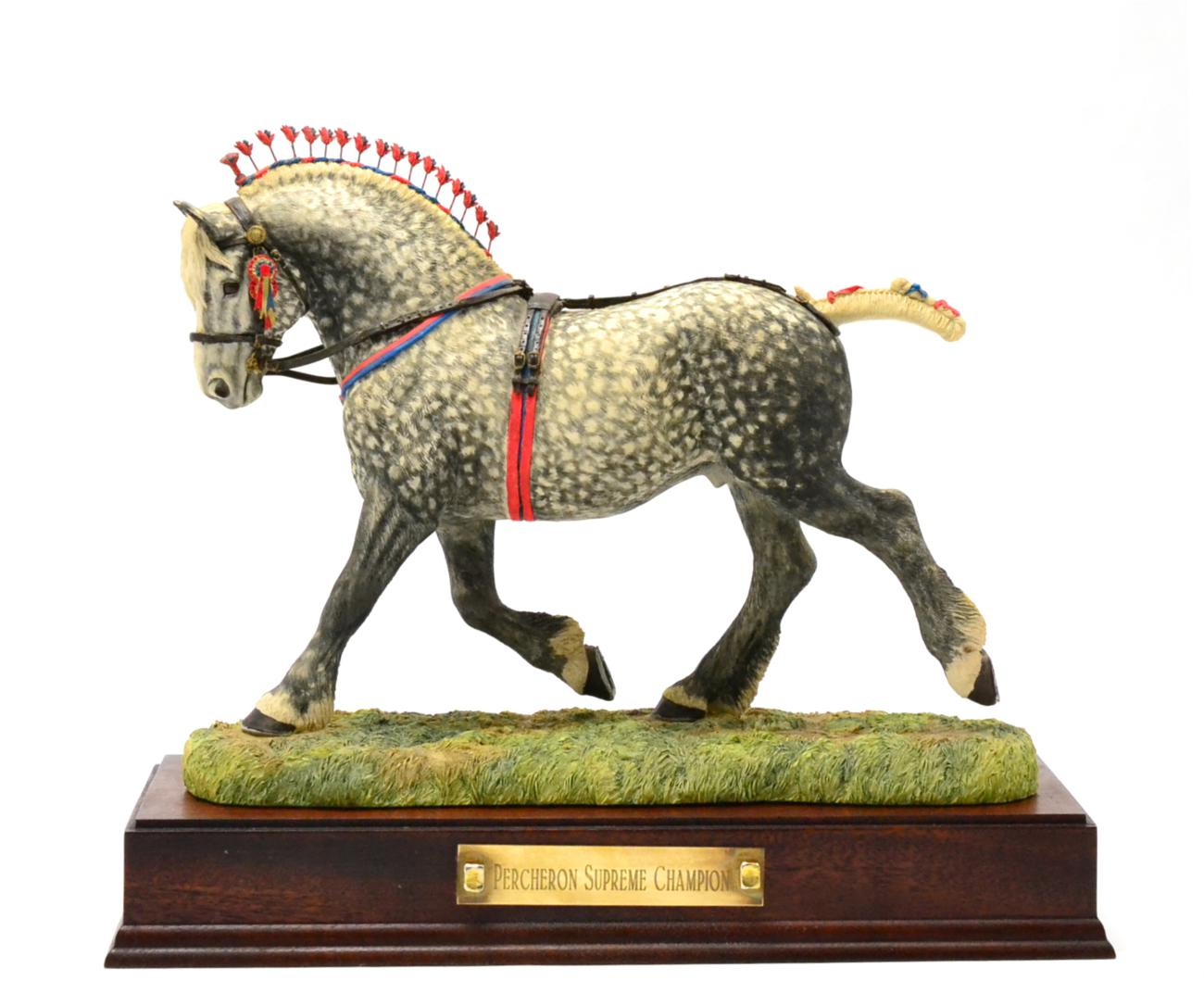 Border Fine Arts 'Percheron Supreme Champion' (Golden Edition), model No. L160A by Anne Wall,