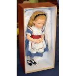 R John Wright dressed doll, Alice, in original box