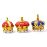 Three Royal Crown Derby Royal Commemorative paperweights including: a H.R.H. Charles Prince of Wales