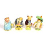 Beswick Beatrix Potter figures comprising: Tommy Brock, first version, second variation; Benjamin