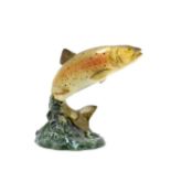 Beswick Trout, model No. 1032, brown and dark green gloss