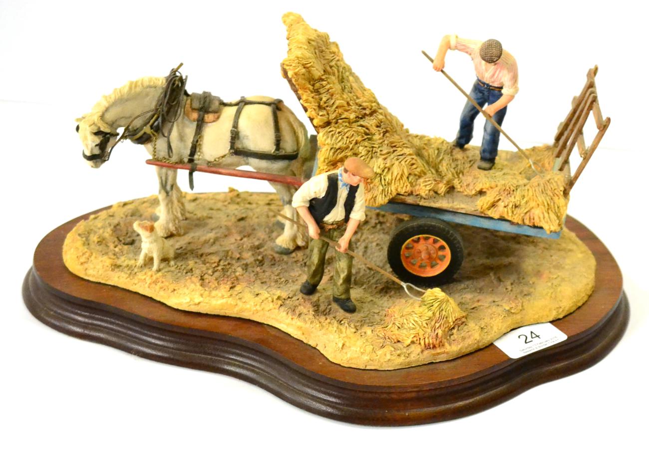 Border Fine Arts 'The Haywain' (Haymaking), model No. JH73 by Anne Wall, limited edition 609/1500,