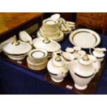 Large Royal Doulton Harlow pattern dinner service