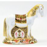 A Royal Crown Derby paperweight: Appleby Mare (with gold stopper)