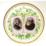 Victorian charger with photographic images