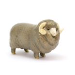 Beswick Merino Ram, model No. 1917, grey gloss