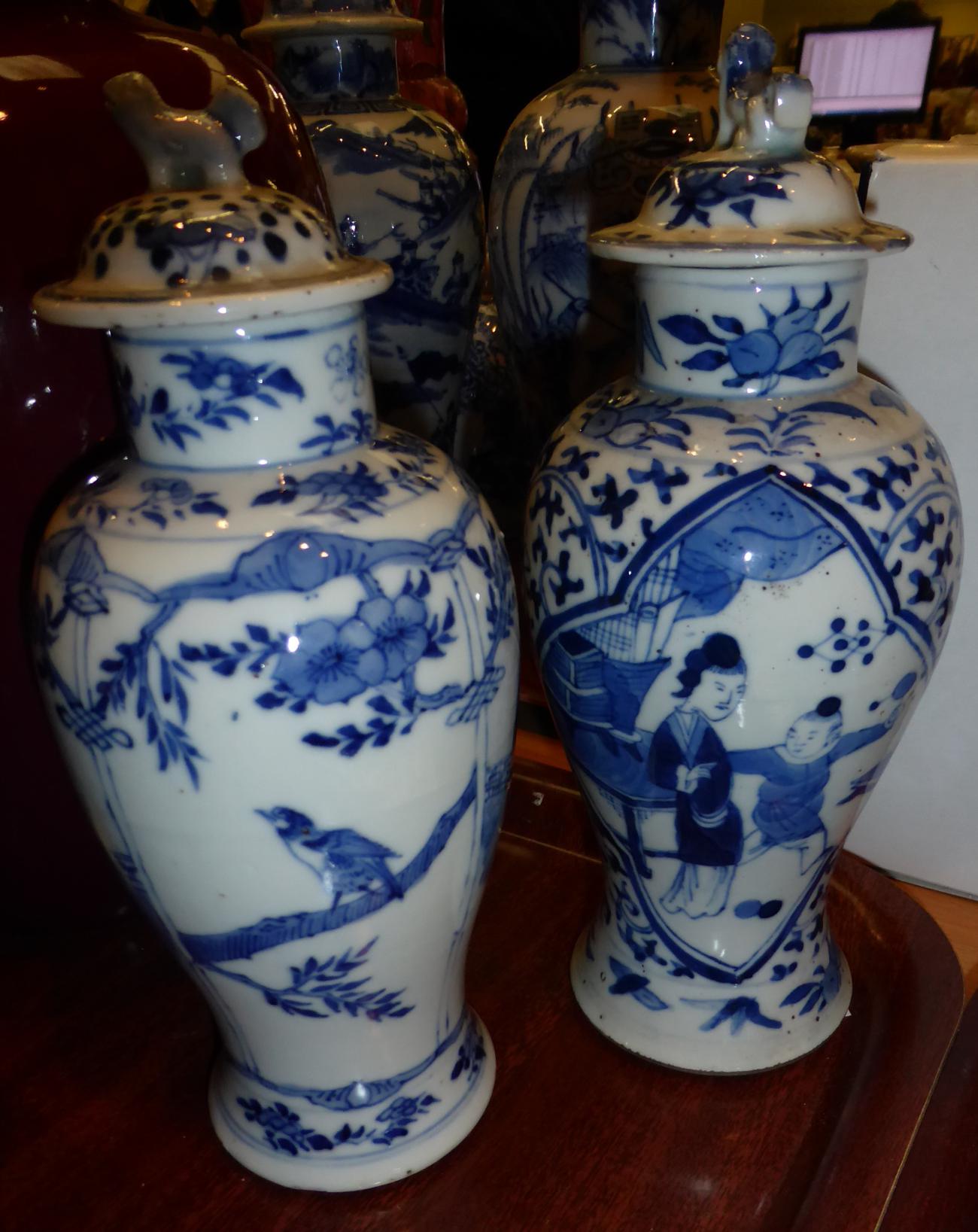 A collection of 18th/19th century Oriental ceramics including a blue and white bowl, a pair of - Image 2 of 8
