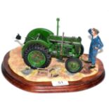 Border Fine Arts 'Won't Start' (Tractor, farmer and collie), model No. B0299 by Ray Ayres,on wood