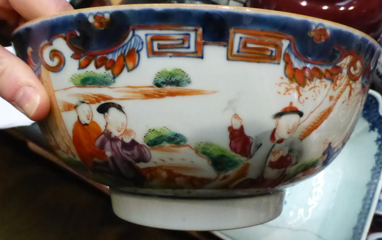 A collection of 18th/19th century Oriental ceramics including a blue and white bowl, a pair of - Image 6 of 8