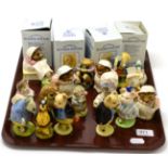 Beswick Beatrix Potter figures including Mrs Tiggy-Winkle, BP-2a; together with eleven figures all