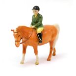 Beswick Boy on Pony, model No. 1500, palomino gloss *sold on behalf of Butterwick Hospice