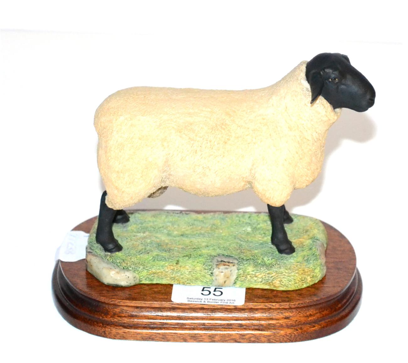 Border Fine Arts 'Suffolk Ram', (style one), model No. L40 by Ray Ayres, limited edition 771/1250,