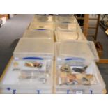 Thirteen boxes of assorted antiquities, Roman, Medieval and later pottery shards, including