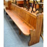 Pitch pine pew total length 10ft 9''