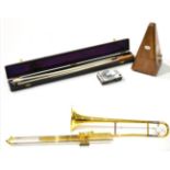 A Brass Yamaha Model YSL-354V  Valve Trombone, serial number 609288, in a plush lined case, together