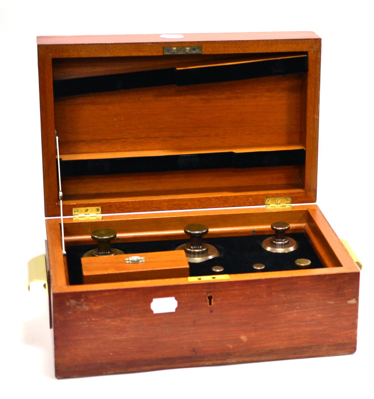 Oertling Weights Set For Lagos City Council 2kg to 1mg in stained wood box