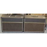 Two Vox 120 Watt PA Speaker Cabinets containing two 12" cellestian drivers late 1960's