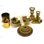Various Weights including 4lb, 2lb and 1ib bell weights, a mixed set of Continental flat weights,