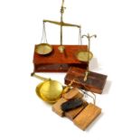 Various Scales including a set of opium scales, Avery hand balance with glass pans and three similar