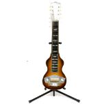 A Gibson Electric Lap Slide Guitar, serial number F7039-27, with steel strings, mahogany body,