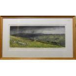 Piers Browne (b.1949) ''Spring Storm Over Ladyhill, Wensleydale'' Signed, inscribed and dated (19)