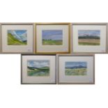 *Mary Farnell (1926-2014) ''The Solway Coast'' Signed, inscribed to artist's label verso, oil on