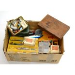 A Collection of Lures, including minnows, spinners, spoons etc., in plastic boxes and tins